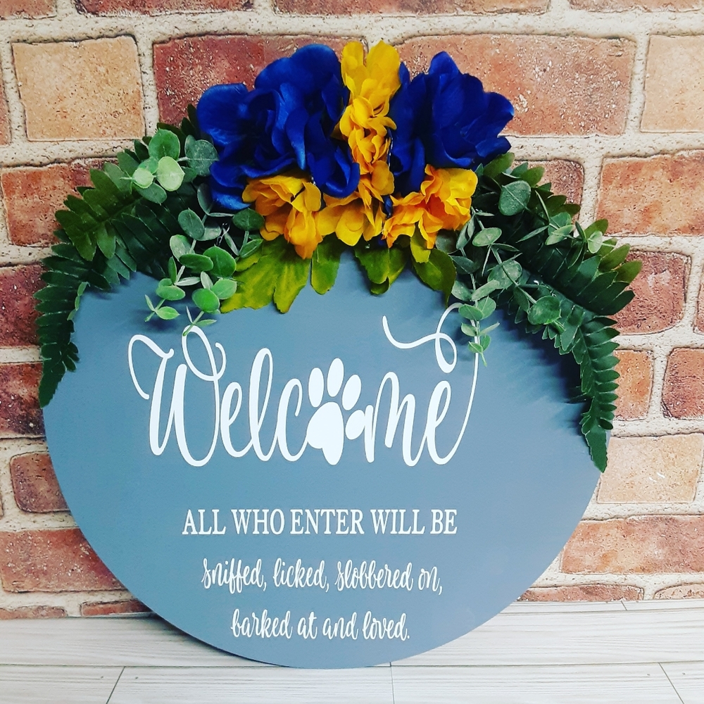 Custom door sign, welcome sign